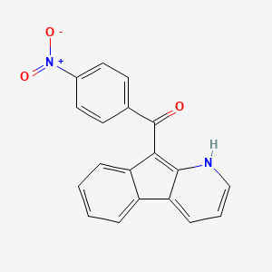 molecular formula C19H12N2O3 B14394274 (1H-Indeno[2,1-b]pyridin-9-yl)(4-nitrophenyl)methanone CAS No. 88091-83-2