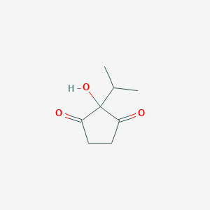 molecular formula C8H12O3 B14394308 2-Hydroxy-2-(propan-2-yl)cyclopentane-1,3-dione CAS No. 90036-73-0