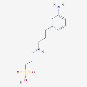 molecular formula C12H20N2O3S B14394324 3-{[3-(3-Aminophenyl)propyl]amino}propane-1-sulfonic acid CAS No. 88389-16-6