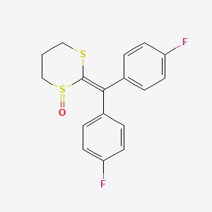 molecular formula C17H14F2OS2 B14394334 2-[Bis(4-fluorophenyl)methylidene]-1lambda~4~,3-dithian-1-one CAS No. 89863-98-9