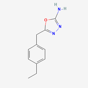 molecular formula C11H13N3O B1439434 5-(4-乙基苄基)-1,3,4-恶二唑-2-胺 CAS No. 1177336-92-3