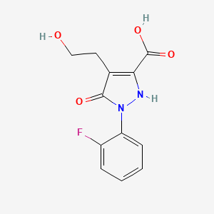 B1439437 1-(2-fluorophenyl)-4-(2-hydroxyethyl)-5-oxo-2,5-dihydro-1H-pyrazole-3-carboxylic acid CAS No. 1204297-32-4
