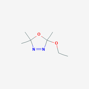 molecular formula C7H14N2O2 B14394376 2-Ethoxy-2,5,5-trimethyl-2,5-dihydro-1,3,4-oxadiazole CAS No. 87937-99-3