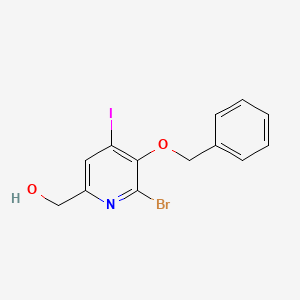 molecular formula C13H11BrINO2 B1439443 [5-(苄氧基)-6-溴-4-碘-2-吡啶基]甲醇 CAS No. 1198569-39-9