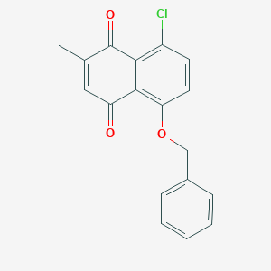 molecular formula C18H13ClO3 B14394431 5-(Benzyloxy)-8-chloro-2-methylnaphthalene-1,4-dione CAS No. 89475-08-1