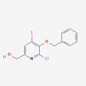 molecular formula C13H11ClINO2 B1439444 (5-(苯氧基)-6-氯-4-碘吡啶-2-基)甲醇 CAS No. 1186405-17-3