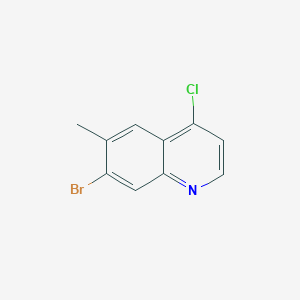 molecular formula C10H7BrClN B1439454 7-溴-4-氯-6-甲基喹啉 CAS No. 1189105-59-6