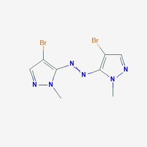 B14394583 5,5'-Diazenediylbis(4-bromo-1-methyl-1H-pyrazole) CAS No. 89717-69-1