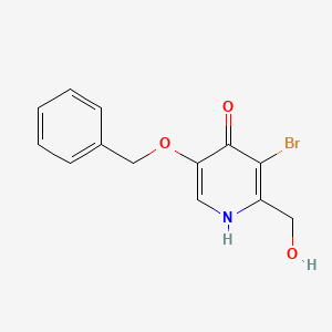 molecular formula C13H12BrNO3 B1439460 5-(苄氧基)-3-溴-2-(羟甲基)-4(1H)-吡啶酮 CAS No. 132038-08-5