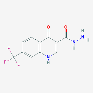 molecular formula C11H8F3N3O2 B1439471 4-Hydroxy-7-(trifluoromethyl)quinoline-3-carbohydrazide CAS No. 116247-30-4