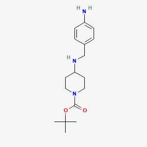 molecular formula C17H27N3O2 B1439473 4-(4-氨基苄氨基)-哌啶-1-甲酸叔丁酯 CAS No. 1189106-71-5