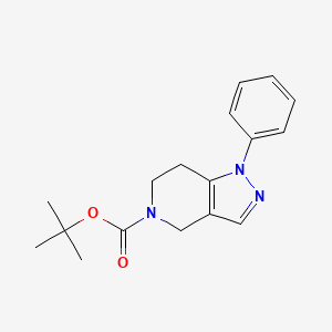 molecular formula C17H21N3O2 B1439482 5-Boc-1-phenyl-1,4,6,7-tetrahydropyrazolo[4,3-c]pyridine CAS No. 1075729-08-6