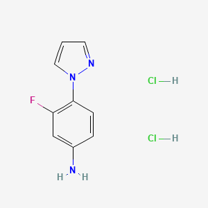 3-fluoro-4-(1H-pyrazol-1-yl)aniline dihydrochloride
