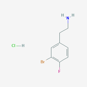 molecular formula C8H10BrClFN B1439485 2-(3-Bromo-4-fluorophenyl)ethan-1-amine hydrochloride CAS No. 874285-05-9