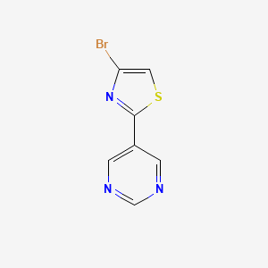 molecular formula C7H4BrN3S B1439489 4-溴-2-(嘧啶-5-基)噻唑 CAS No. 1159815-56-1