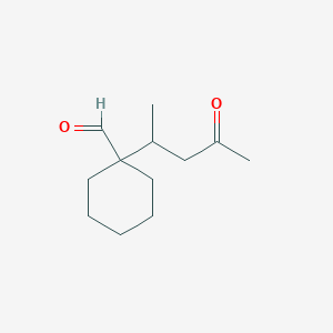 1-(4-Oxopentan-2-yl)cyclohexane-1-carbaldehyde