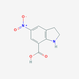 molecular formula C9H8N2O4 B143949 5-Nitroindoline-7-carboxylic acid CAS No. 133433-66-6