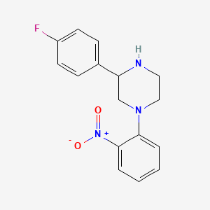 molecular formula C16H16FN3O2 B1439493 3-(4-Fluorophenyl)-1-(2-nitrophenyl)piperazine CAS No. 1148027-25-1
