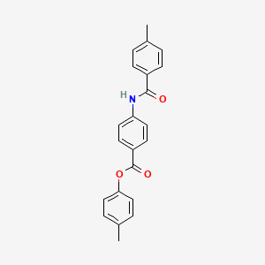 molecular formula C22H19NO3 B14394932 4-Methylphenyl 4-(4-methylbenzamido)benzoate CAS No. 88340-32-3