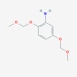 molecular formula C10H15NO4 B14394956 2,5-Bis(methoxymethoxy)aniline CAS No. 89883-06-7