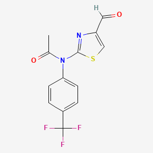 N-(4-formyl-1,3-thiazol-2-yl)-N-[4-(trifluoromethyl)phenyl]acetamide