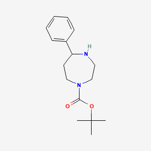 molecular formula C16H24N2O2 B1439498 Tert-butyl 5-phenyl-1,4-diazepane-1-carboxylate CAS No. 941712-23-8
