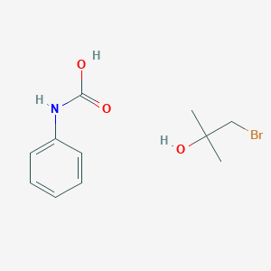 1-Bromo-2-methylpropan-2-ol;phenylcarbamic acid