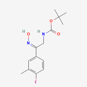 molecular formula C14H19FN2O3 B1439521 叔丁基N-[(2Z)-2-(4-氟-3-甲基苯基)-2-(羟亚胺)乙基]氨基甲酸酯 CAS No. 1111597-92-2