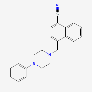 4-[(4-Phenylpiperazin-1-yl)methyl]naphthalene-1-carbonitrile