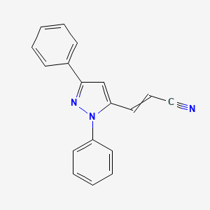 3-(1,3-Diphenyl-1H-pyrazol-5-yl)prop-2-enenitrile