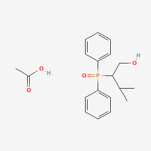 Acetic acid;2-diphenylphosphoryl-3-methylbutan-1-ol