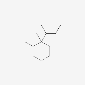 molecular formula C12H24 B14395269 Cyclohexane, dimethyl(methylpropyl)- CAS No. 88456-07-9