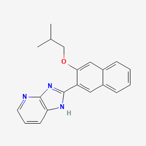 molecular formula C20H19N3O B14395270 2-[3-(2-Methylpropoxy)naphthalen-2-yl]-1H-imidazo[4,5-b]pyridine CAS No. 89574-65-2