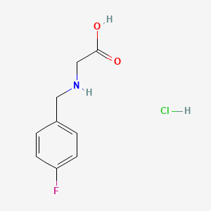 molecular formula C9H11ClFNO2 B1439528 2-{[(4-氟苯基)甲基]氨基}乙酸盐酸盐 CAS No. 501653-64-1