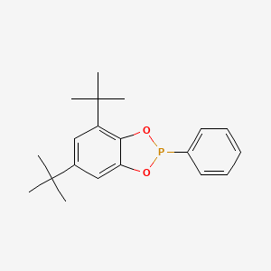 molecular formula C20H25O2P B14395302 4,6-Di-tert-butyl-2-phenyl-2H-1,3,2-benzodioxaphosphole CAS No. 89865-17-8