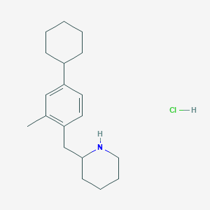 2-[(4-Cyclohexyl-2-methylphenyl)methyl]piperidine;hydrochloride