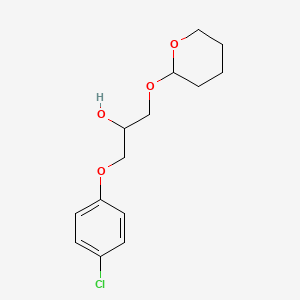 molecular formula C14H19ClO4 B14395314 1-(4-Chlorophenoxy)-3-[(oxan-2-yl)oxy]propan-2-ol CAS No. 89387-38-2