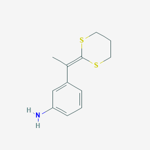 3-[1-(1,3-Dithian-2-ylidene)ethyl]aniline