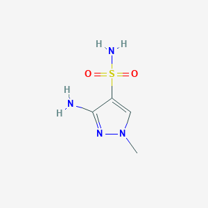 molecular formula C4H8N4O2S B1439539 3-amino-1-methyl-1H-pyrazole-4-sulfonamide CAS No. 1178024-01-5