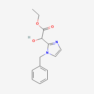 molecular formula C14H16N2O3 B1439550 ethyl 2-(1-benzyl-1H-imidazol-2-yl)-2-hydroxyacetate CAS No. 1210502-30-9