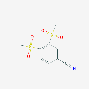 molecular formula C9H9NO4S2 B1439552 3,4-双(甲磺酰基)苯甲腈 CAS No. 1208406-84-1