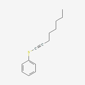 Benzene, (1-octynylthio)-