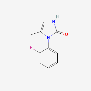 molecular formula C10H9FN2O B1439558 1-(2-fluorophenyl)-5-methyl-2,3-dihydro-1H-imidazol-2-one CAS No. 13870-44-5