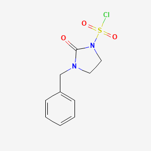 molecular formula C10H11ClN2O3S B1439564 3-Benzyl-2-oxoimidazolidine-1-sulfonyl chloride CAS No. 1193390-08-7