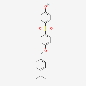 4-(4-{[4-(Propan-2-yl)phenyl]methoxy}benzene-1-sulfonyl)phenol