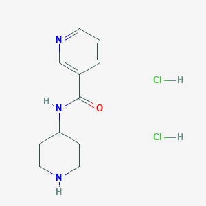molecular formula C11H17Cl2N3O B1439573 N-(Piperidin-4-yl)nicotinamide dihydrochloride CAS No. 1211811-66-3