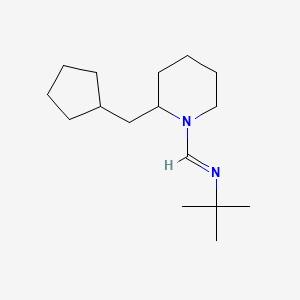 (E)-N-tert-Butyl-1-[2-(cyclopentylmethyl)piperidin-1-yl]methanimine