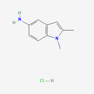 molecular formula C10H13ClN2 B1439576 1,2-Dimethyl-1H-indol-5-amine hydrochloride CAS No. 174274-98-7