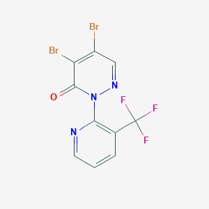 4,5-Dibromo-2-[3-(trifluoromethyl)pyridin-2-yl]pyridazin-3(2H)-one