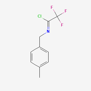 (1Z)-2,2,2-Trifluoro-N-[(4-methylphenyl)methyl]ethanimidoyl chloride